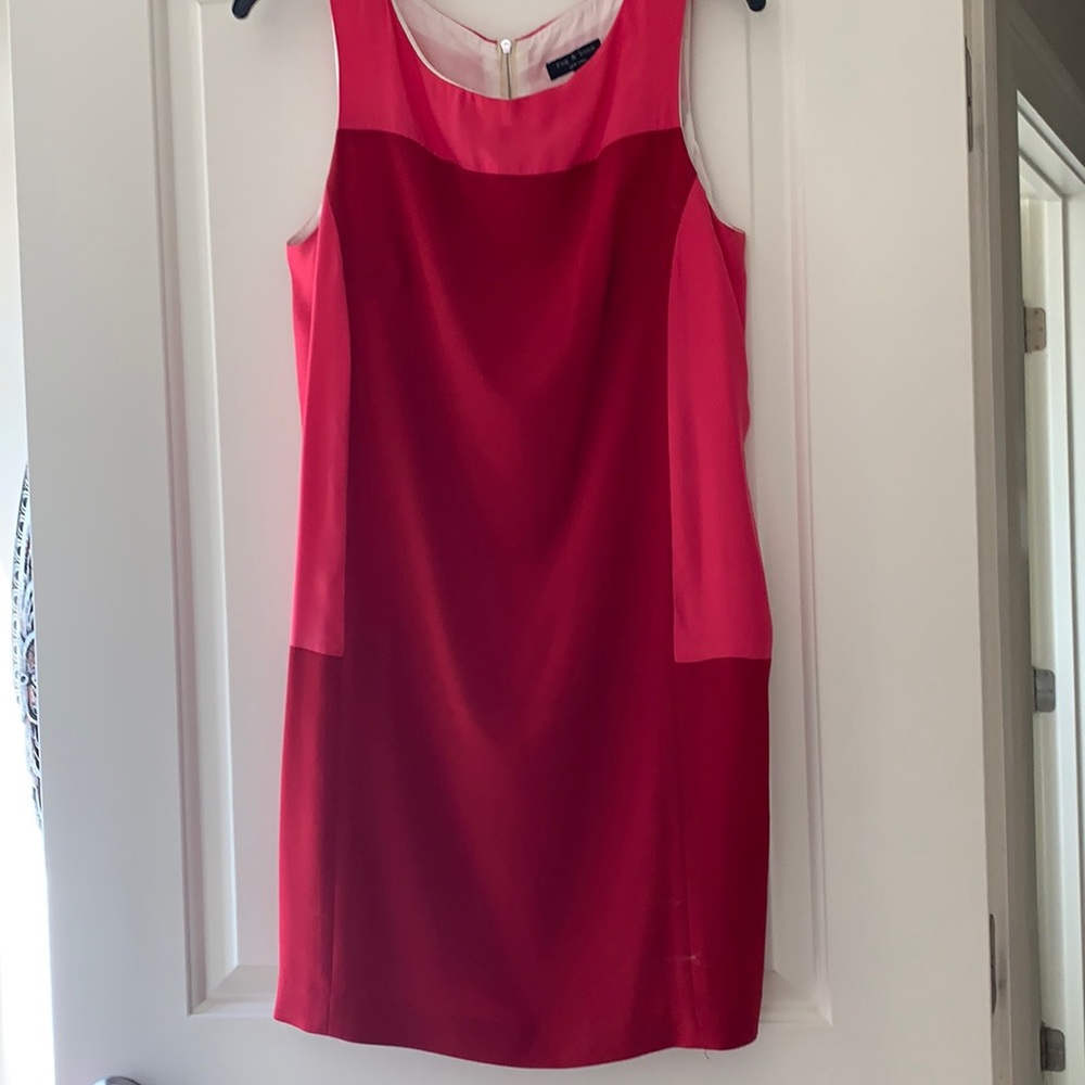 Rag and Bone sleeveless dress. Pink & red sz 8